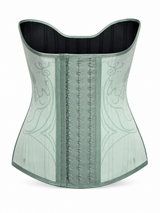 Mint Green Adjustable Hook-and-Eye Waist Trainer Corset