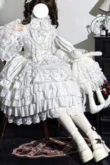 [Love Feather] Multi-Layered Hanayome Bowknot Lace Sweet Gorgeous Lolita Jsk Dress 4 Colors
