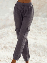 Cool High Waist Cargo Pocket Beach Crochet Knit Cover Up Pants