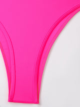 Sexy Deep V Brazilian Cheeky High Cut One Piece Swimsuit