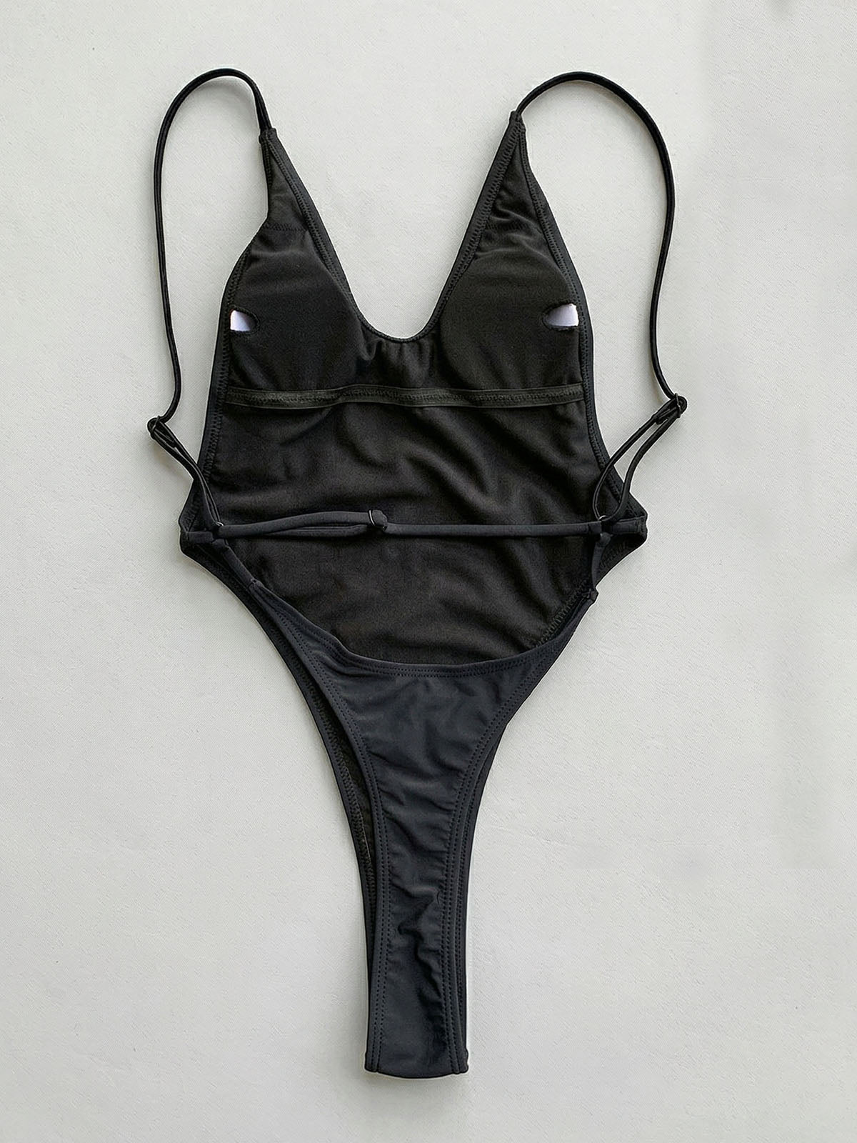 Sexy High Cut Brazilian Minimalist Low Back One Piece Swimsuit