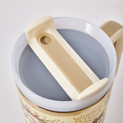 Top view of Winnie the Pooh Stanley tumbler lid